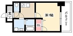 エスリード大須観音プリモ 1Kの間取図画像