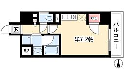 スクエアアパートメント ワンルームの間取図画像