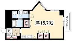 ゴールドヒルズ渡辺 ワンルームの間取図画像