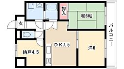 橘AKビル 2SDKの間取図画像