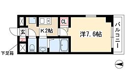 ドリーム松原 1Kの間取図画像