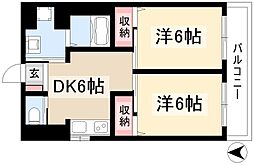 Univalyグランフィール 2DKの間取図画像