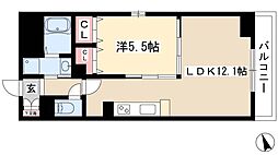 ウィステリア 1LDKの間取図画像
