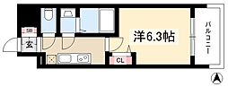 ファステート東別院シュプール 1Kの間取図画像