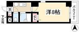 タウンコート児島 1Kの間取図画像