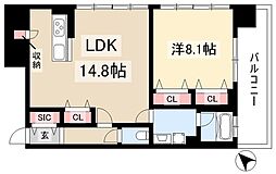さくらHillsRokubanPlatinumResidence 1LDKの間取図画像