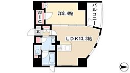 ドゥーエ上前津 1LDKの間取図画像
