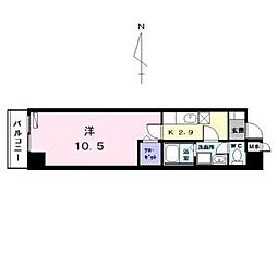 アメニティ栄 1Kの間取図画像