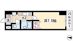 プロビデンス栄 1Kの間取図画像