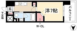 ザ・パークハビオ新栄 1Kの間取図画像