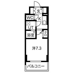 エスリード大須アヴェニュー 1Kの間取図画像