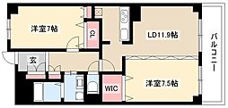 プリマベーラ 2LDKの間取図画像