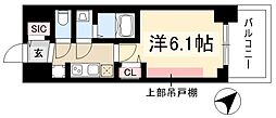 プレサンス上前津ディアシス 1Kの間取図画像