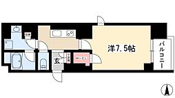 エディアン千種 1Kの間取図画像