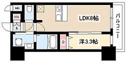 ディアレイシャス浅間町ステーションフロント 1LDKの間取図画像