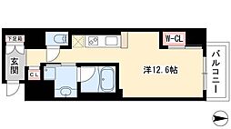 御幸レジデンス丸の内 ワンルームの間取図画像
