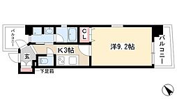 千種アヴァンギャルドプレイス 1Kの間取図画像