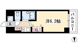 ミスターワシントンビル ワンルームの間取図画像