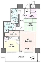 ザ・ライオンズ上野の森 2LDKの間取図画像