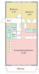 間取図画像 2LDK