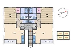 ハイツライブリー 1階1LDKの間取り