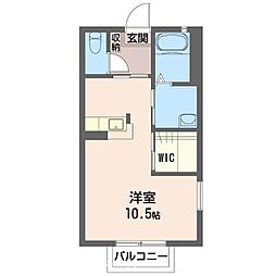 ラフィネド・メゾン ワンルームの間取図画像
