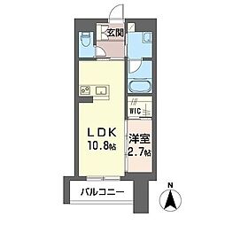 グランコート下浜田 1LDKの間取図画像