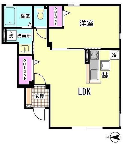 メイプル・ティンバーIV 101｜東京都大田区本羽田１丁目(賃貸アパート1LDK・1階・44.53㎡)の写真 その2