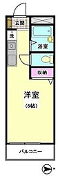 サウスヴィレッジ ワンルームの間取図画像