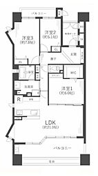 ルネグランディルノースサイド 3LDKの間取図画像