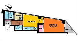 イセザキ川辺ビル 1DKの間取図画像