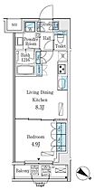 ライズ代々木III 402 ｜ 東京都渋谷区代々木1丁目（賃貸マンション1LDK・4階・33.41㎡） その2