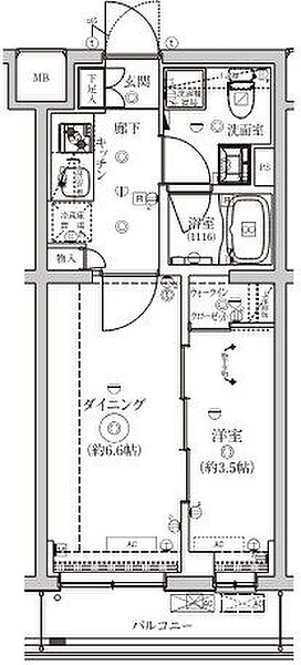 ベルシード野毛山公園 208｜神奈川県横浜市西区老松町(賃貸マンション1DK・2階・30.15㎡)の写真 その2