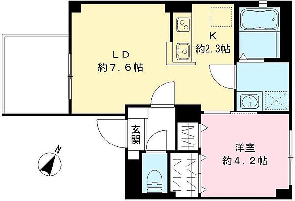 仮称）ユアメゾン中野区沼袋 301｜東京都中野区沼袋3丁目(賃貸マンション1LDK・3階・34.15㎡)の写真 その2