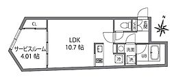 FABRICNakaidueResidence 1LDKの間取図画像
