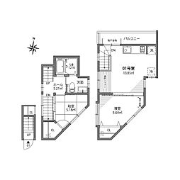 中野坂上テラス 2LDKの間取図画像