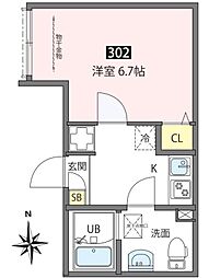 アネックス三河島 1Kの間取図画像