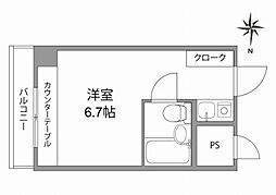 ウィン青山 ワンルームの間取図画像