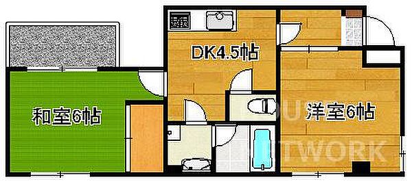 エンジョイ山本ビル 402号室｜京都府京都市下京区大宮通五条下る二丁目西側中堂寺前町(賃貸マンション2DK・4階・37.00㎡)の写真 その2