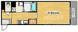 ファブリカ六条 1Kの間取図画像