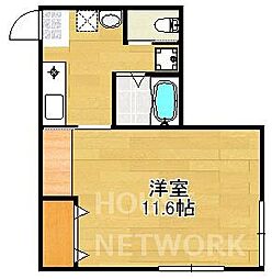 ルミノール西陣 1Kの間取図画像