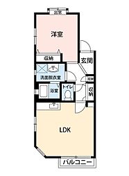 未来舎 1LDKの間取図画像