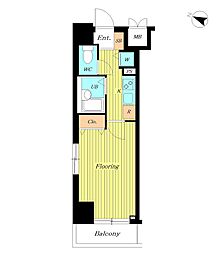 メインステージ西麻布2 1Kの間取図画像