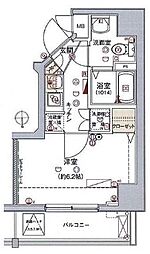 ハーモニーレジデンス木場ステーションフロント 1Kの間取図画像