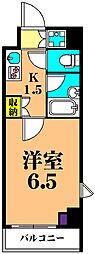 JR京浜東北・根岸線 大井町駅 徒歩4分の賃貸マンション 2階1Kの間取り