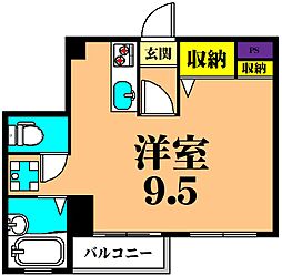 ステラK ワンルームの間取図画像