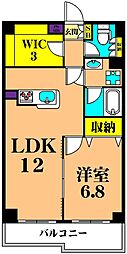アミーゴ南馬込 1SLDKの間取図画像