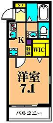 ALLURE渋谷本町 1Kの間取図画像
