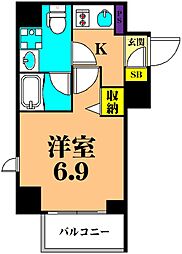 Urbanex南品川2 1Kの間取図画像