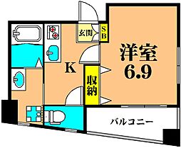ルミエール・K 1Kの間取図画像